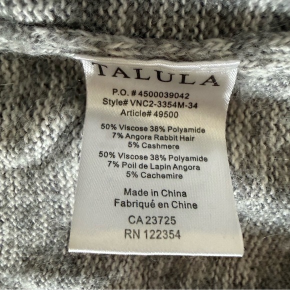 Talula Heather Gray Open-Front Ribbed Long Cardigan - Picture 8 of 9